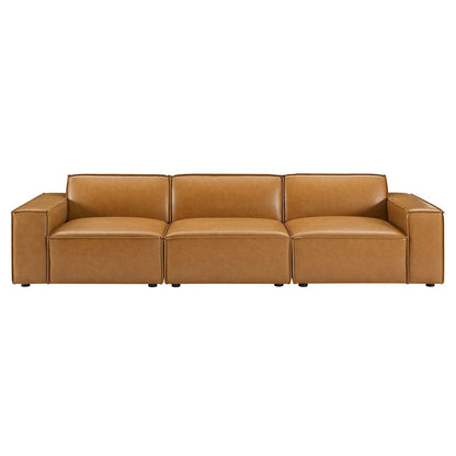 Restore Vegan Leather 3-Piece Sofa By HouseBean