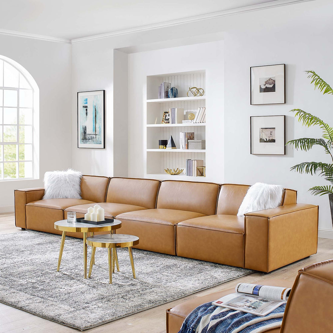 Restore Vegan Leather 4-Piece Sofa by Modway