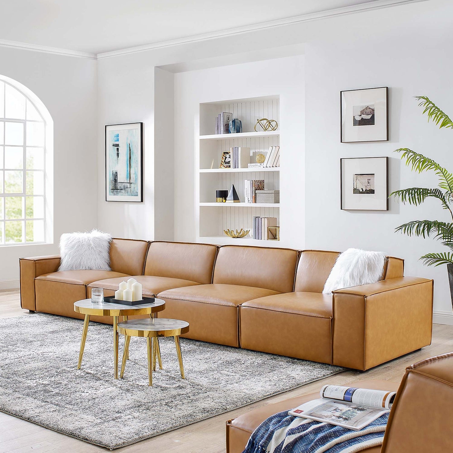Restore Vegan Leather 4-Piece Sofa by Modway