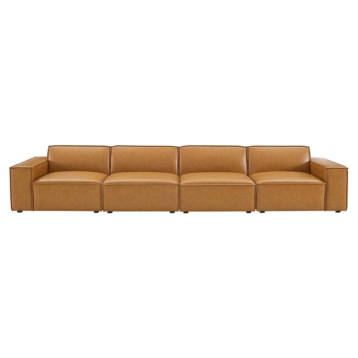 Restore Vegan Leather 4-Piece Sofa By HouseBean