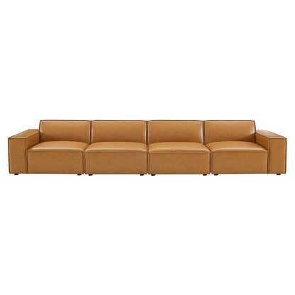 Restore Vegan Leather 4-Piece Sofa By HouseBean