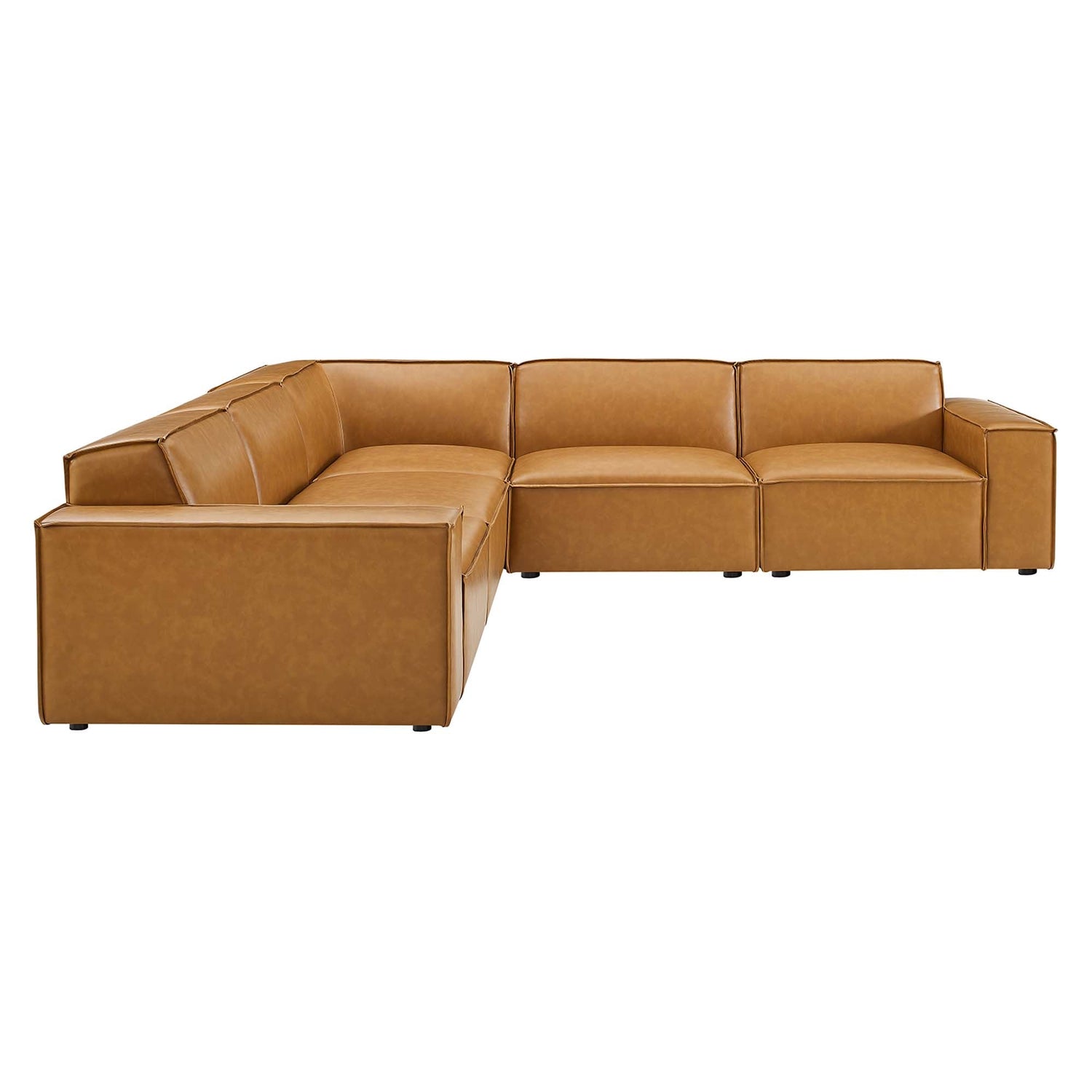 Restore 5-Piece Vegan Leather Sectional Sofa by Modway