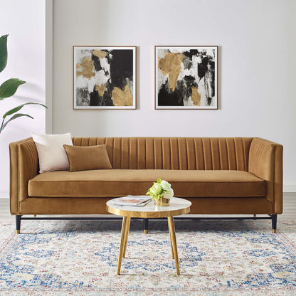 Devote Channel Tufted Performance Velvet Sofa by Modway