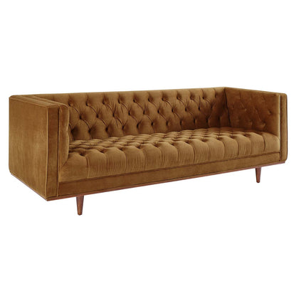 Elation Tufted Performance Velvet Sofa By HouseBean