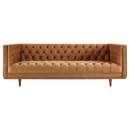 Elation Tufted Performance Velvet Sofa By HouseBean