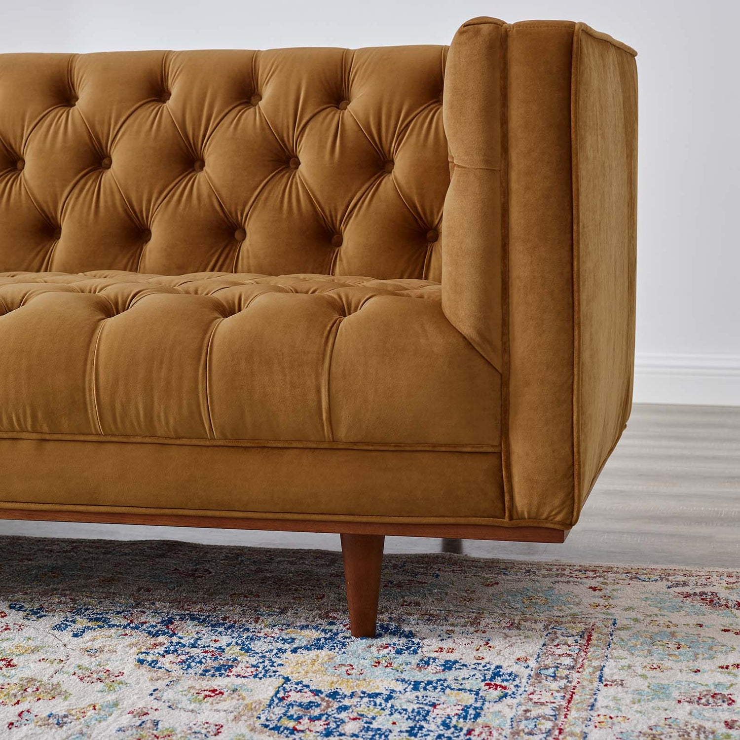 Elation Tufted Performance Velvet Sofa By HouseBean