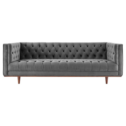 Elation Tufted Performance Velvet Sofa By HouseBean