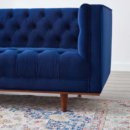 Elation Tufted Performance Velvet Sofa By HouseBean