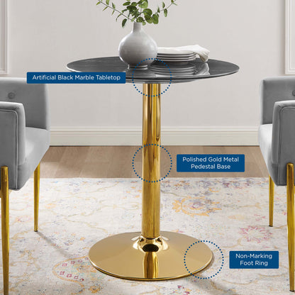Verne 28&quot; Artificial Marble Dining Table by Modway