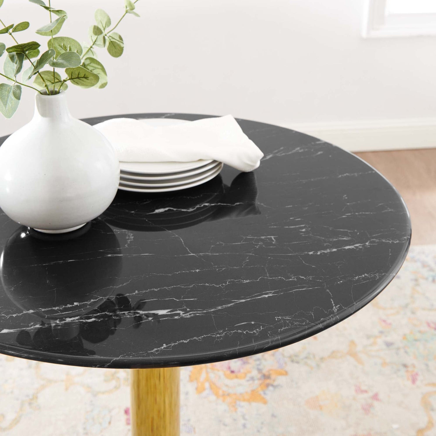 Verne 28&quot; Artificial Marble Dining Table by Modway