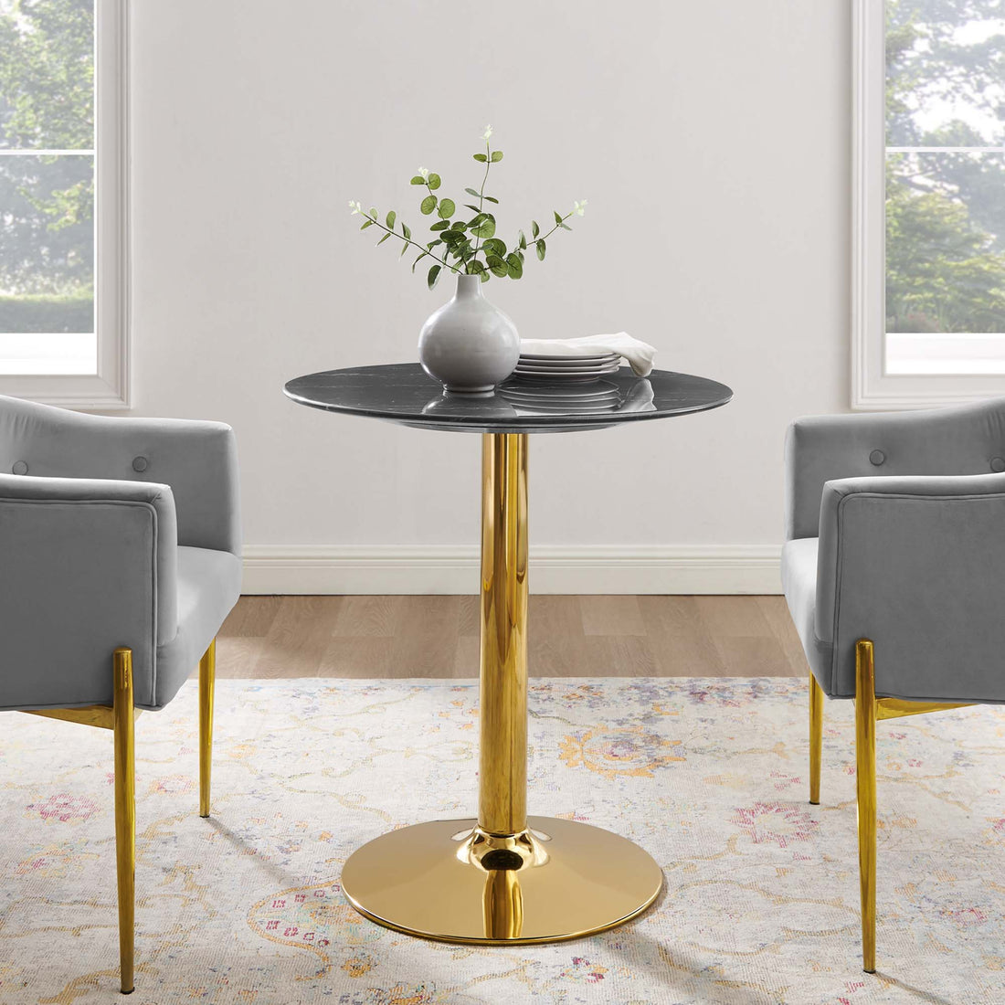 Verne 28&quot; Artificial Marble Dining Table by Modway