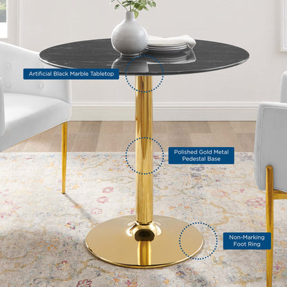 Verne 35&quot; Artificial Marble Dining Table by Modway