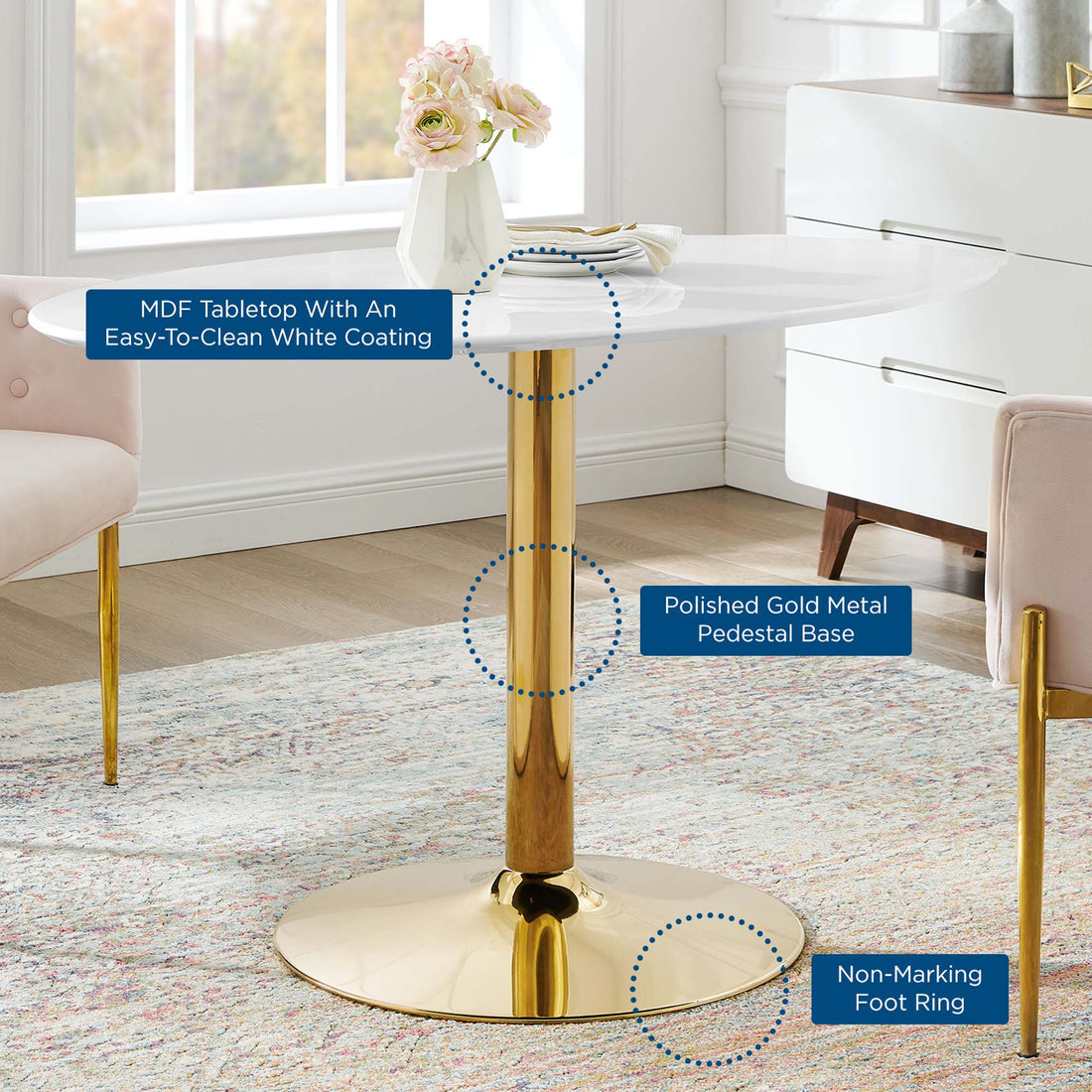 Verne 48&quot; Oval Dining Table by Modway