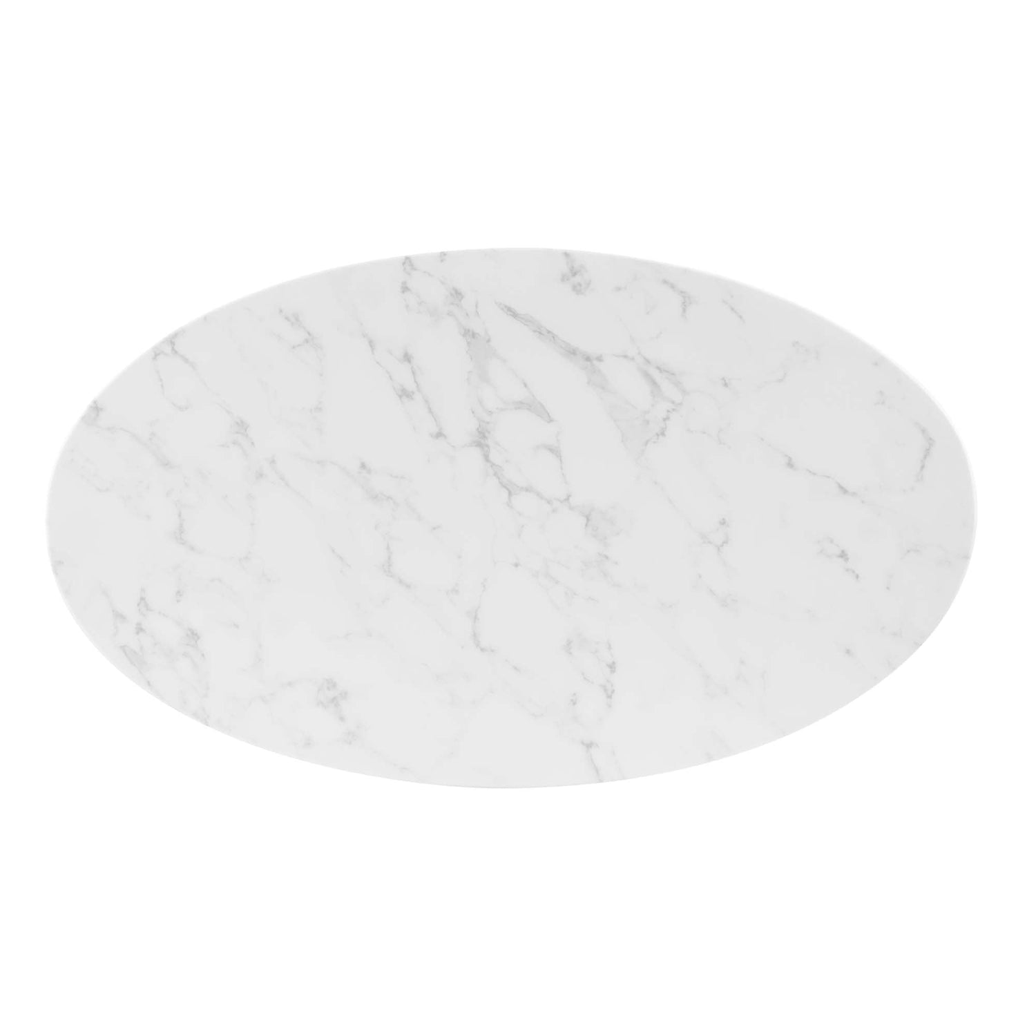 Verne 48&quot; Oval Artificial Marble Dining Table by Modway