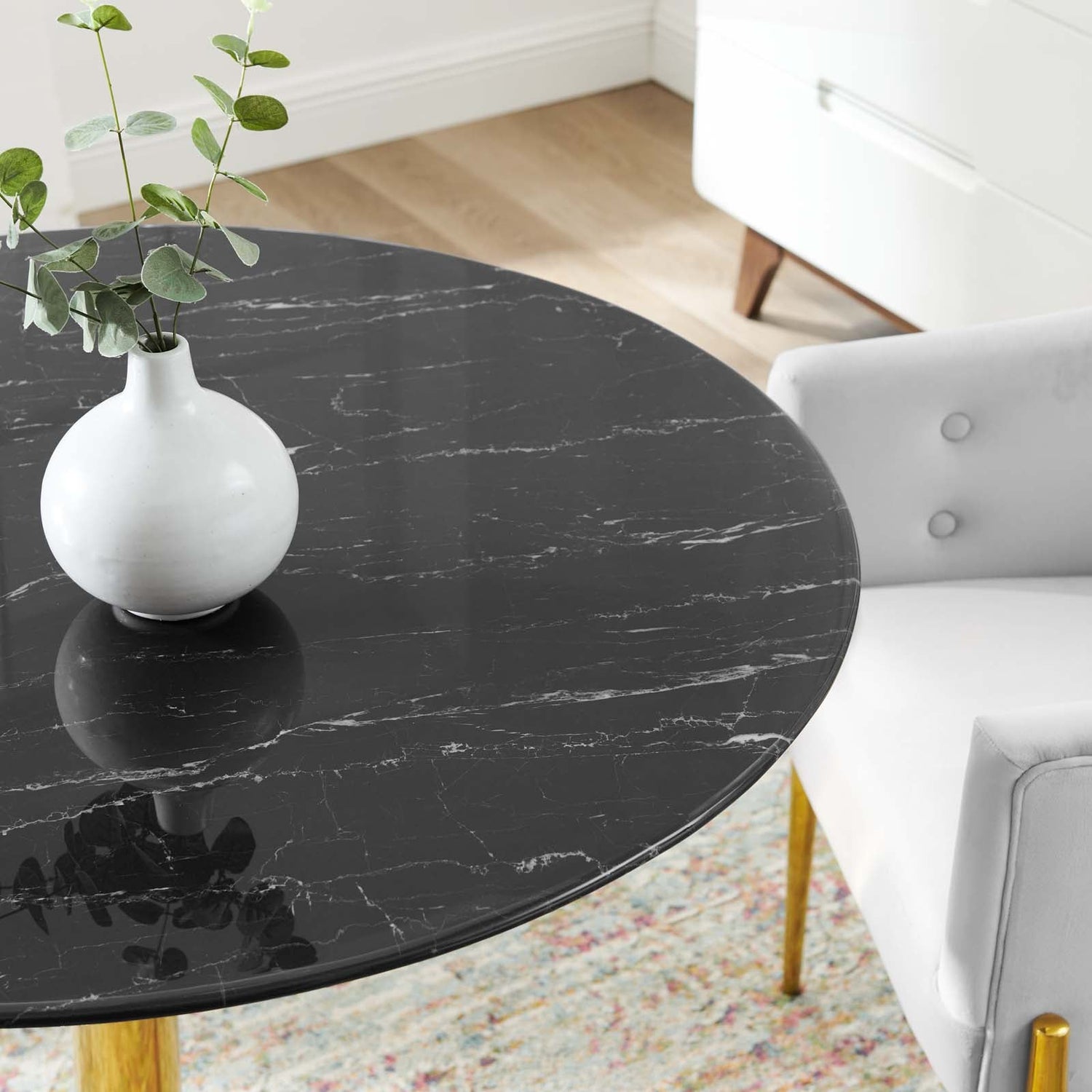 Verne 40&quot; Artificial Marble Dining Table By HouseBean