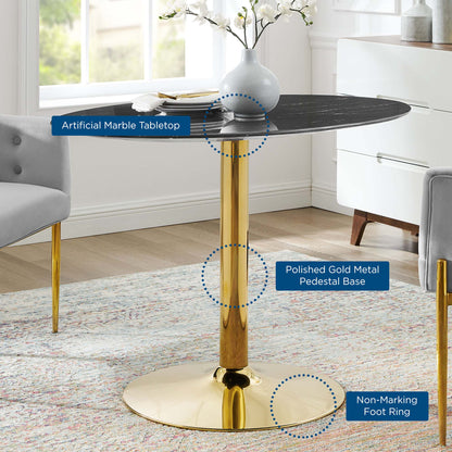 Verne 42&quot; Artificial Marble Dining Table by Modway