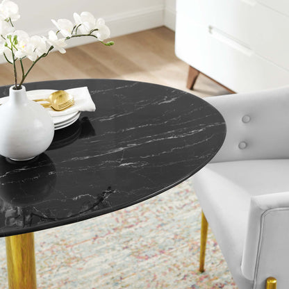 Verne 42&quot; Artificial Marble Dining Table by Modway