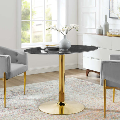Verne 42&quot; Artificial Marble Dining Table by Modway