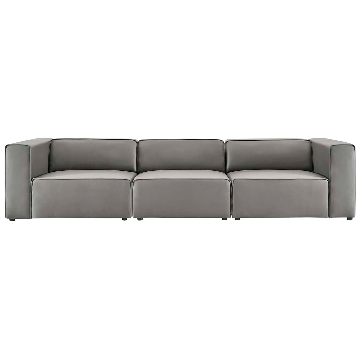 Mingle Vegan Leather 3-Piece Sectional Sofa By HouseBean