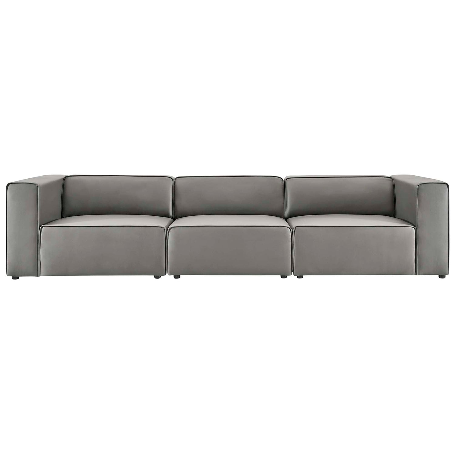 Mingle Vegan Leather 3-Piece Sectional Sofa by Modway