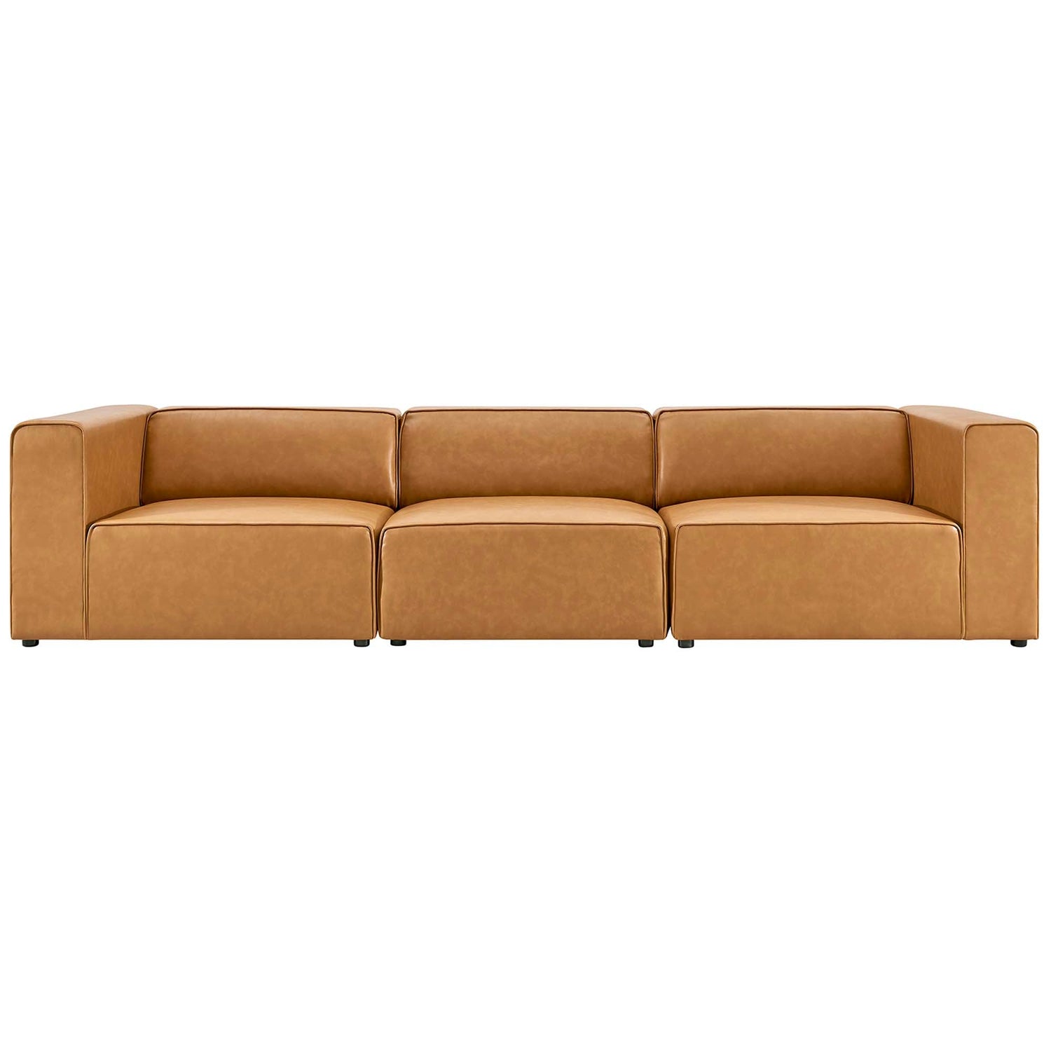 Mingle Vegan Leather 3-Piece Sectional Sofa by Modway