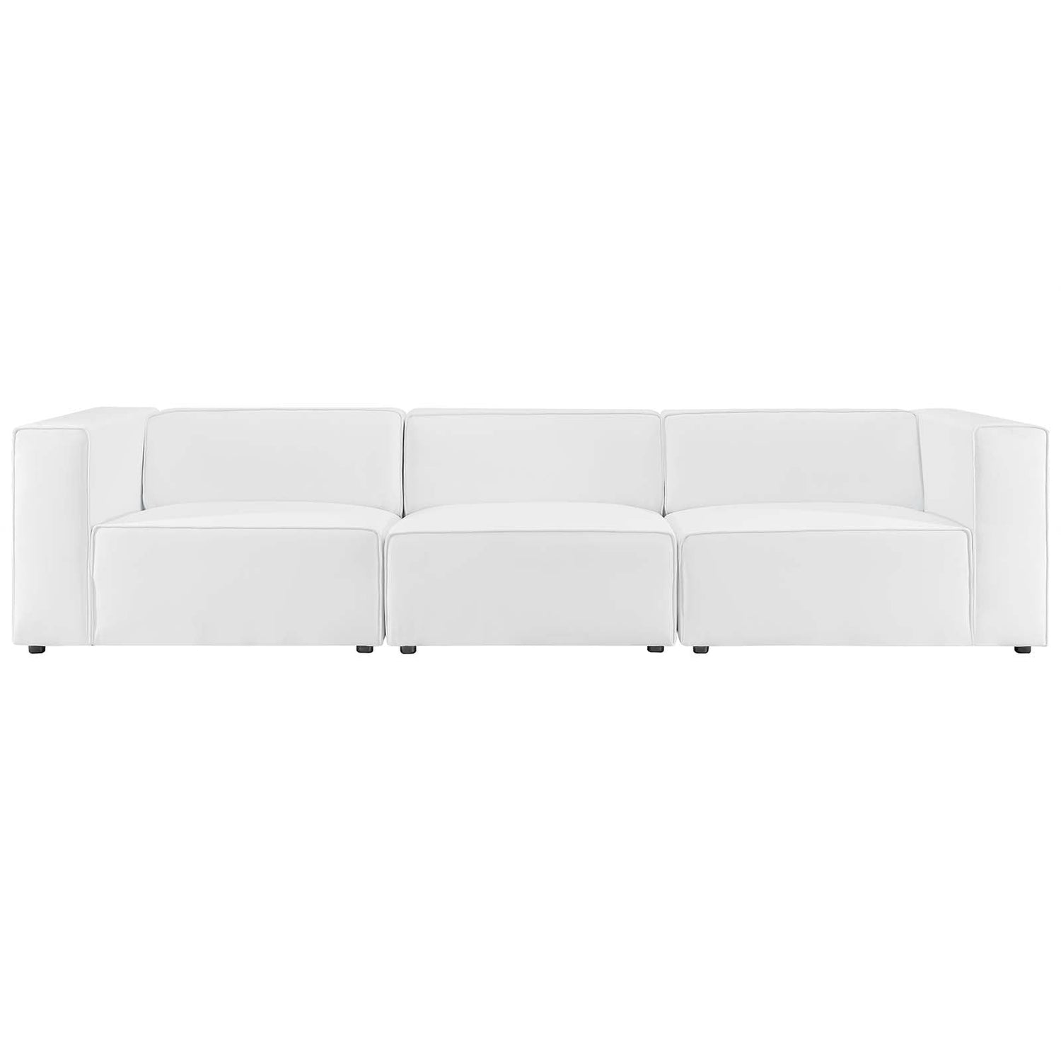 Mingle Vegan Leather 3-Piece Sectional Sofa By HouseBean