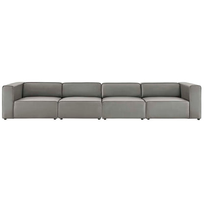 Mingle Vegan Leather 4-Piece Sectional Sofa By HouseBean