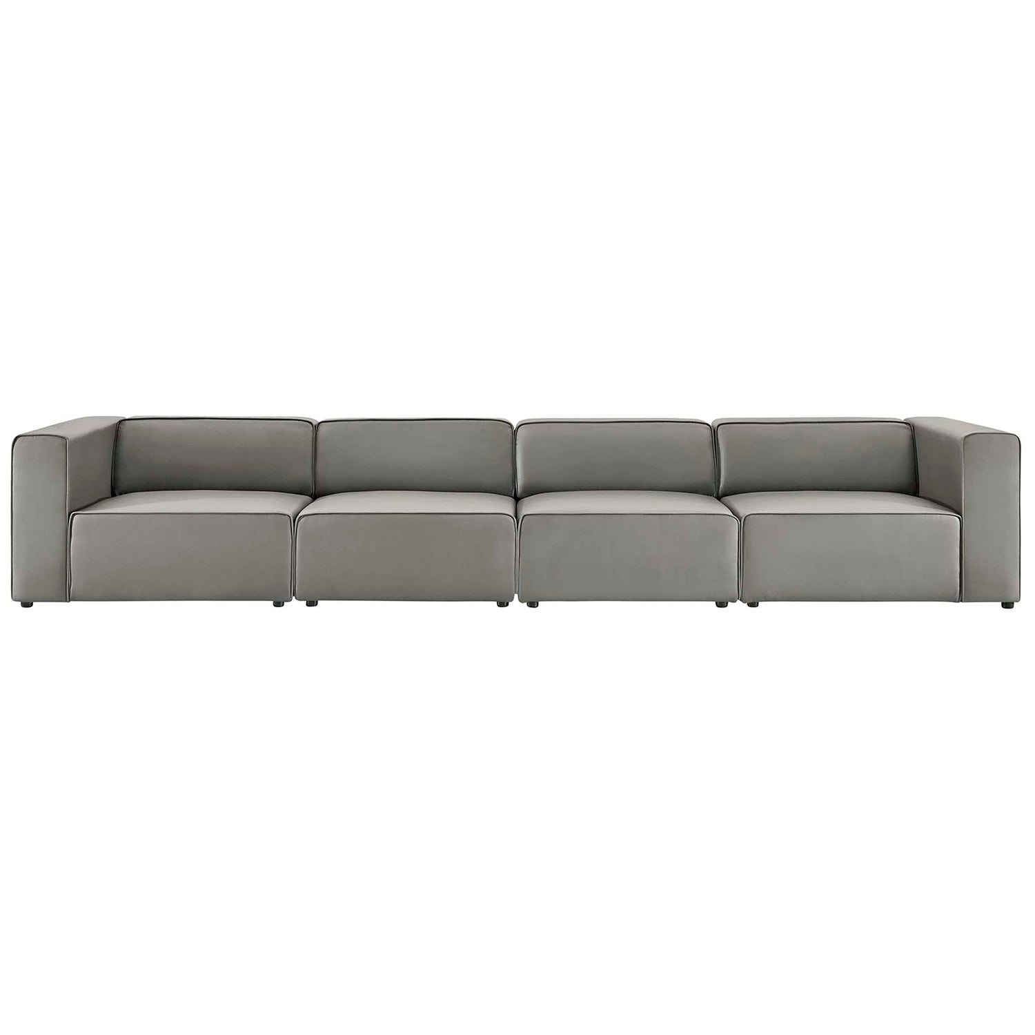 Mingle Vegan Leather 4-Piece Sectional Sofa by Modway