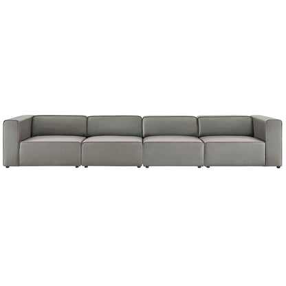 Mingle Vegan Leather 4-Piece Sectional Sofa by Modway