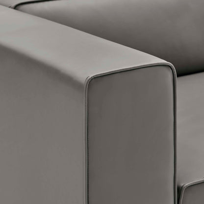 Mingle Vegan Leather 4-Piece Sectional Sofa by Modway