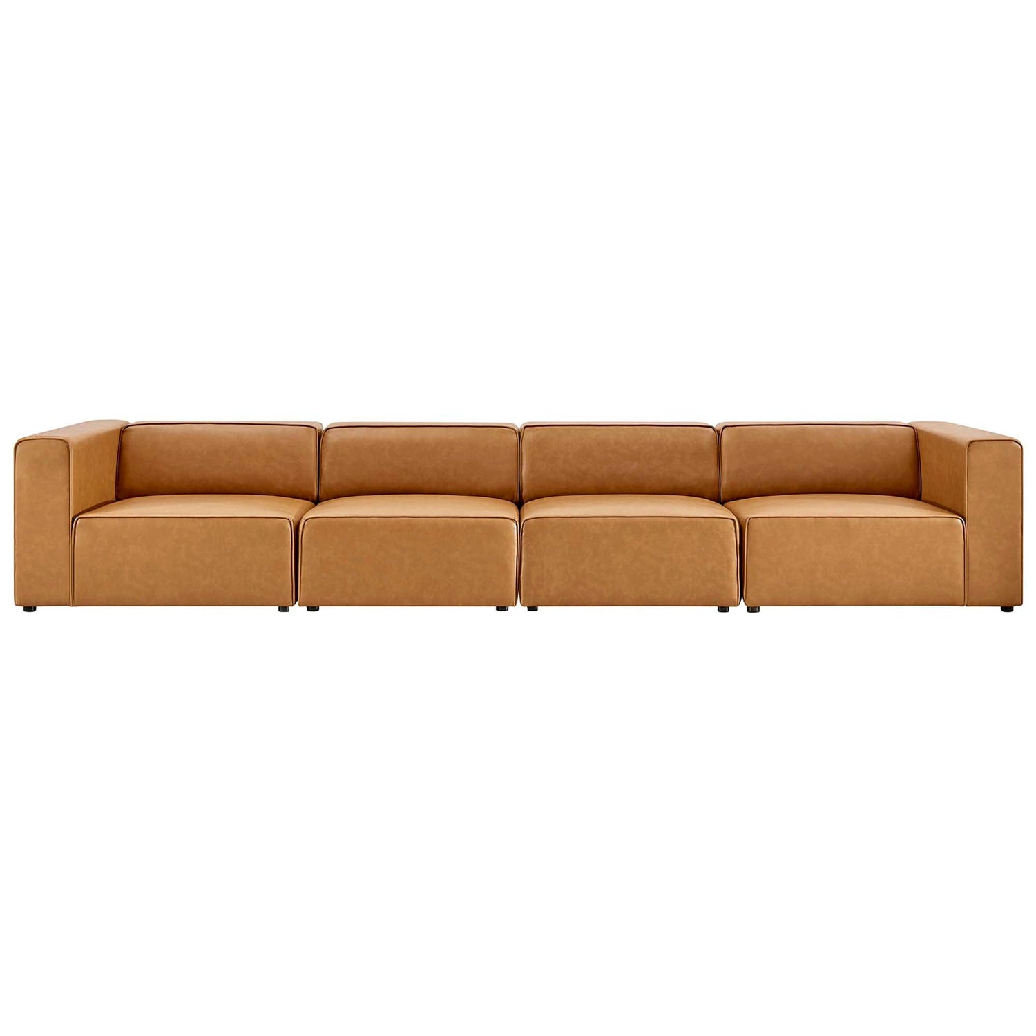Mingle Vegan Leather 4-Piece Sectional Sofa by Modway