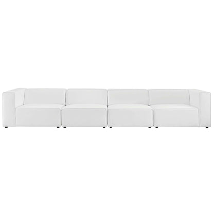Mingle Vegan Leather 4-Piece Sectional Sofa by Modway