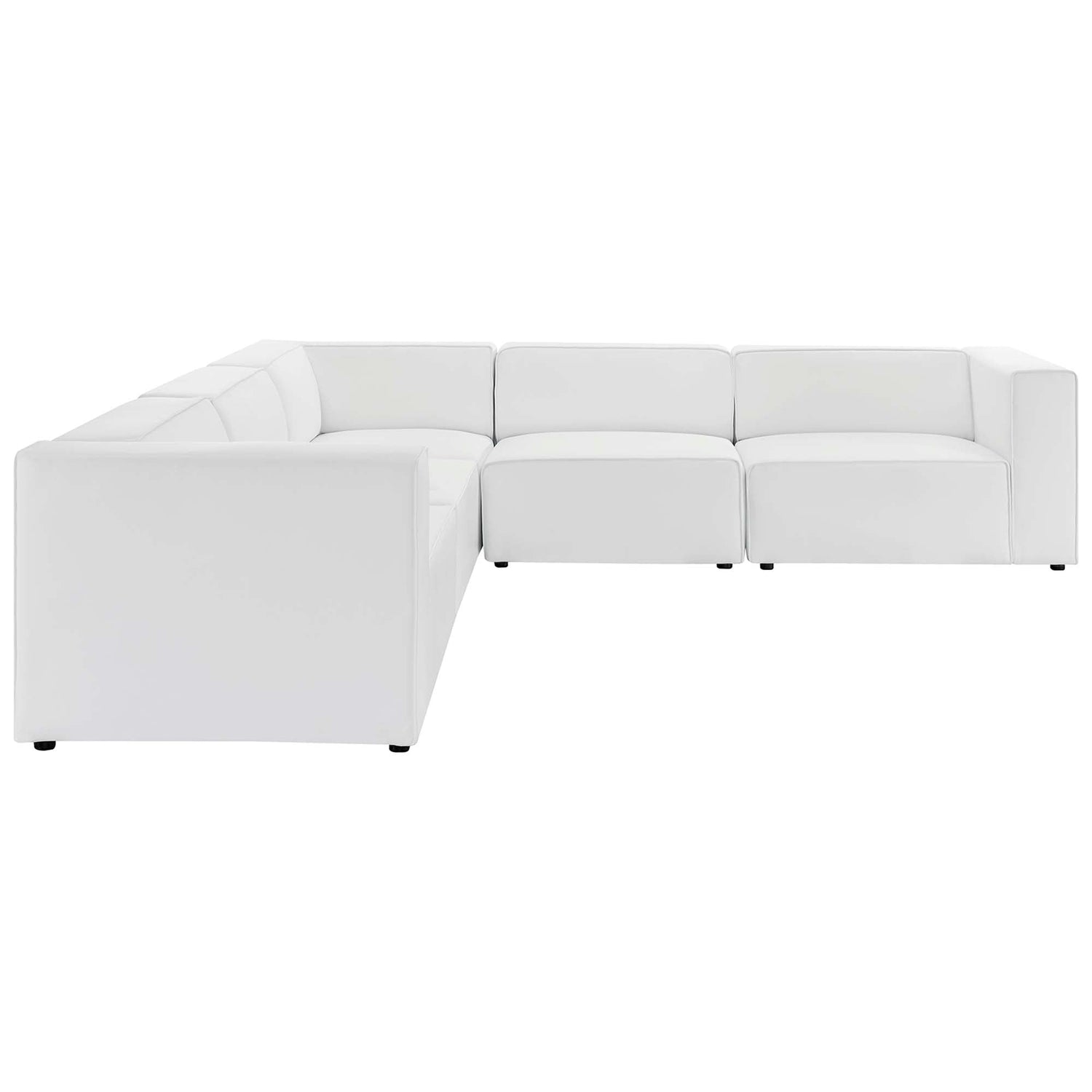 Mingle Vegan Leather 5-Piece Sectional Sofa by Modway