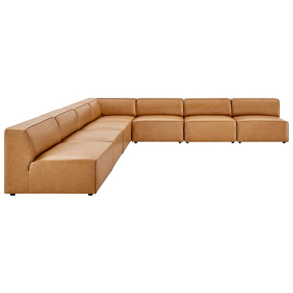 Mingle Vegan Leather 7-Piece Sectional Sofa by Modway