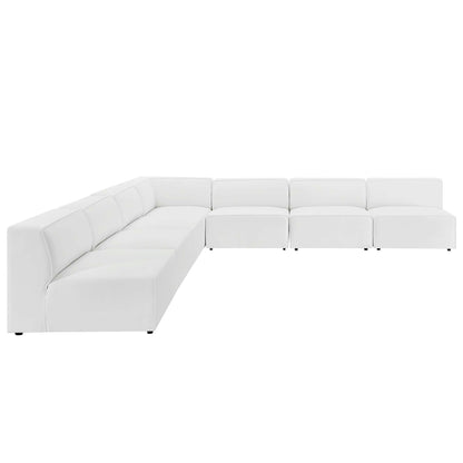 Mingle Vegan Leather 7-Piece Sectional Sofa by Modway