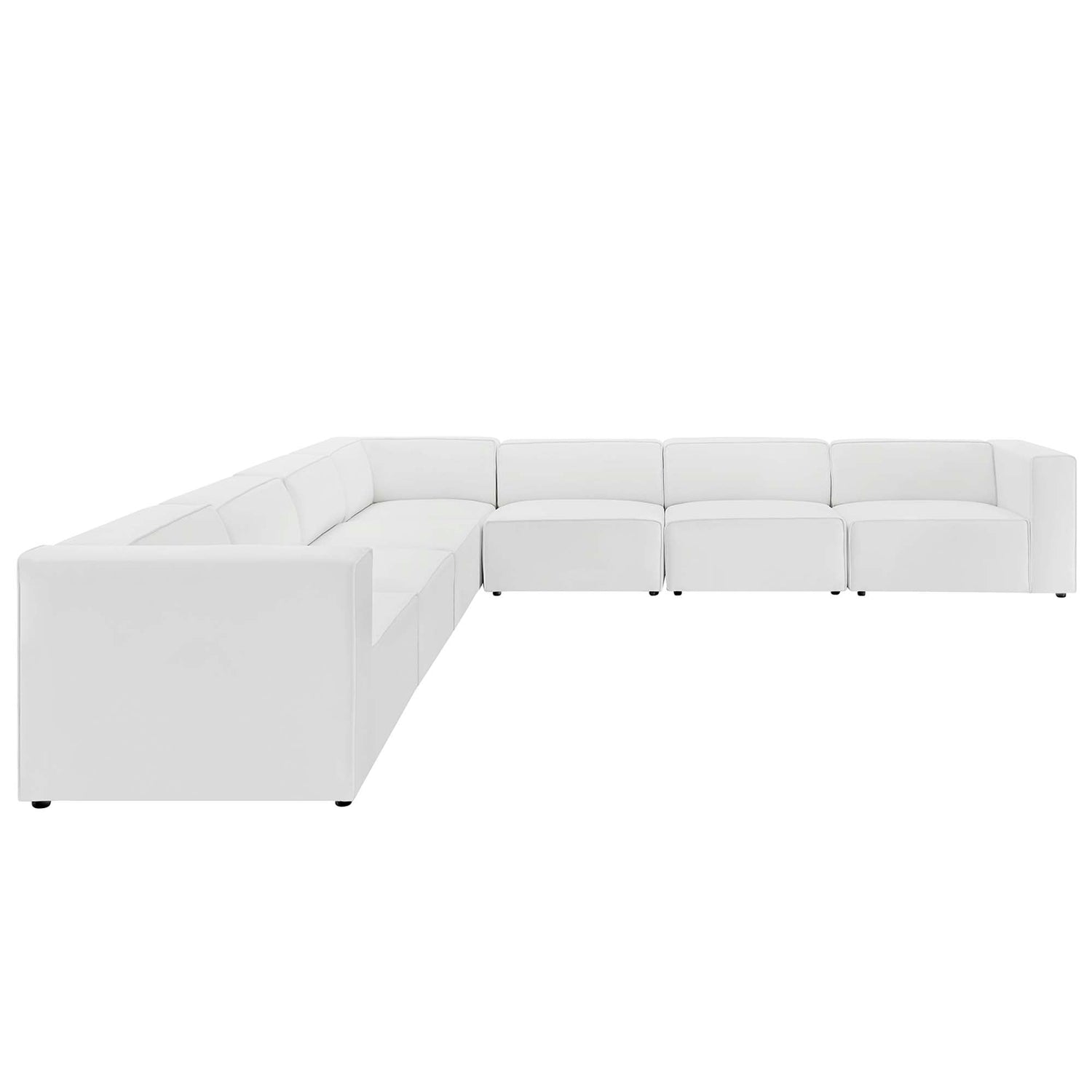 Mingle Vegan Leather 7-Piece Sectional Sofa by Modway