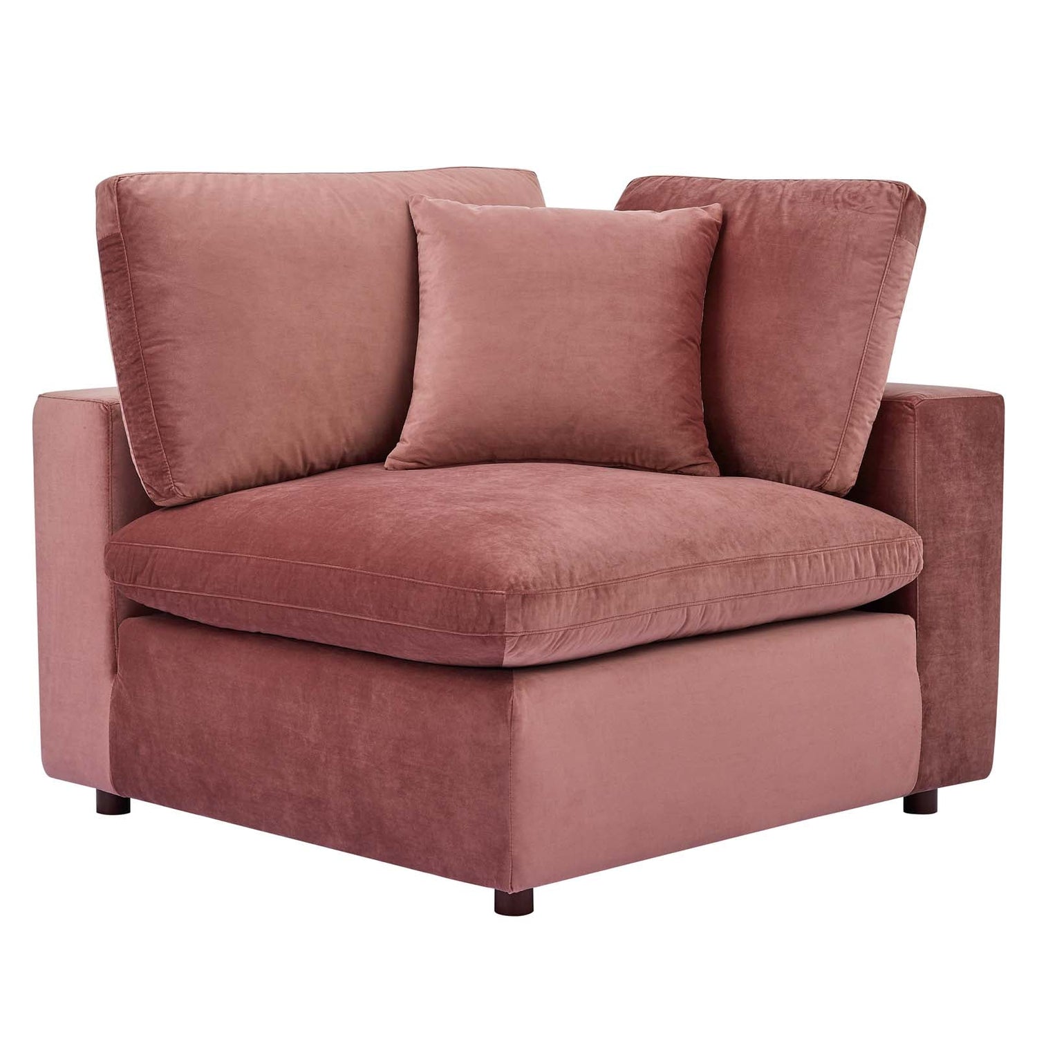 Commix Down Filled Overstuffed Performance Velvet Loveseat By HouseBean