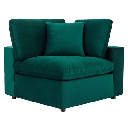 Commix Down Filled Overstuffed Performance Velvet Loveseat By HouseBean