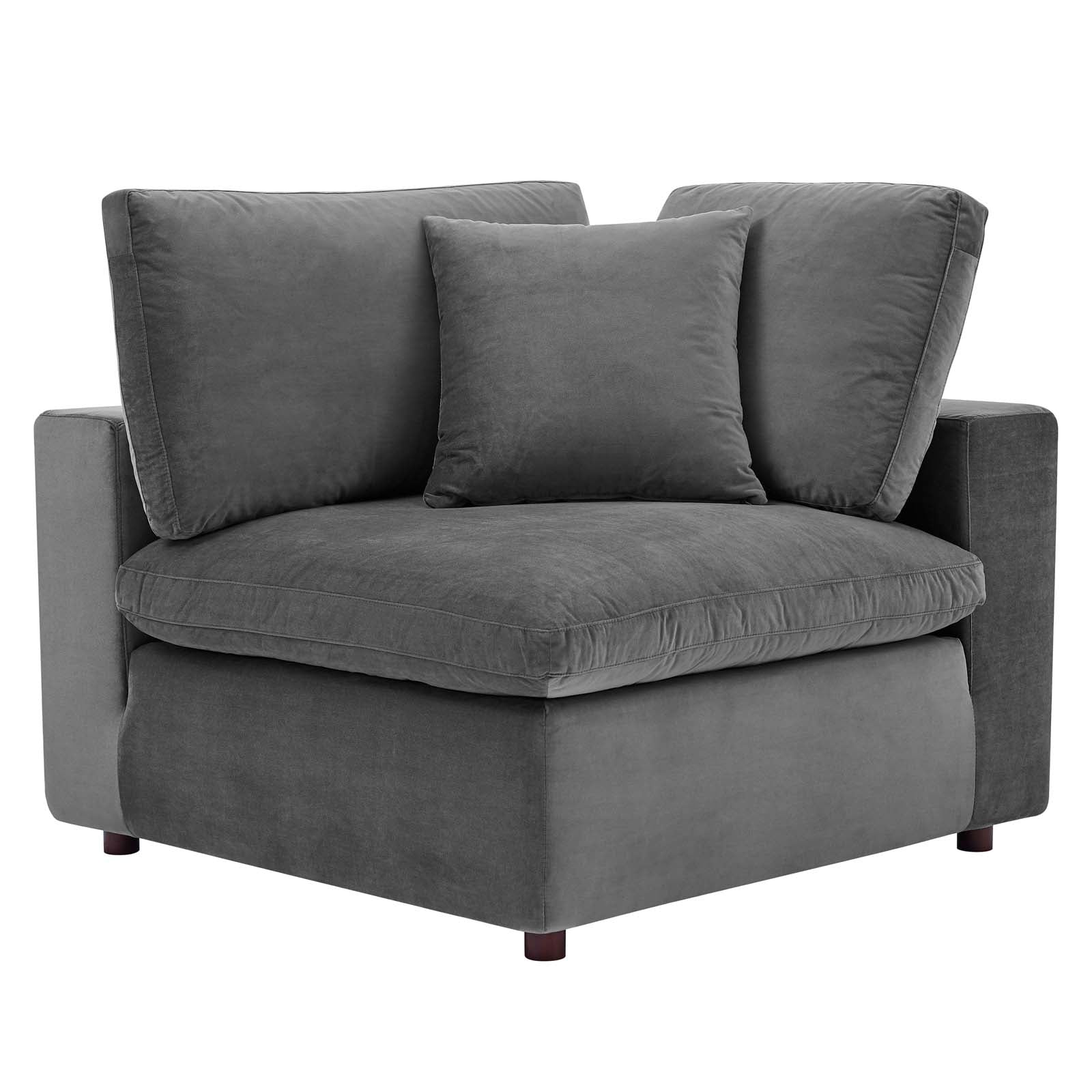 Commix Down Filled Overstuffed Performance Velvet Loveseat By HouseBean