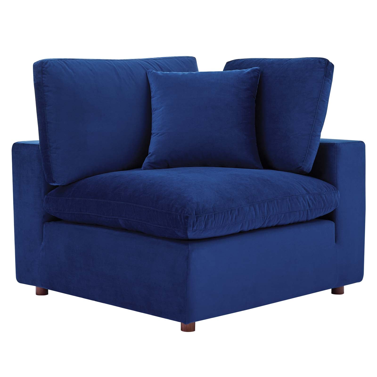 Commix Down Filled Overstuffed Performance Velvet Loveseat By HouseBean