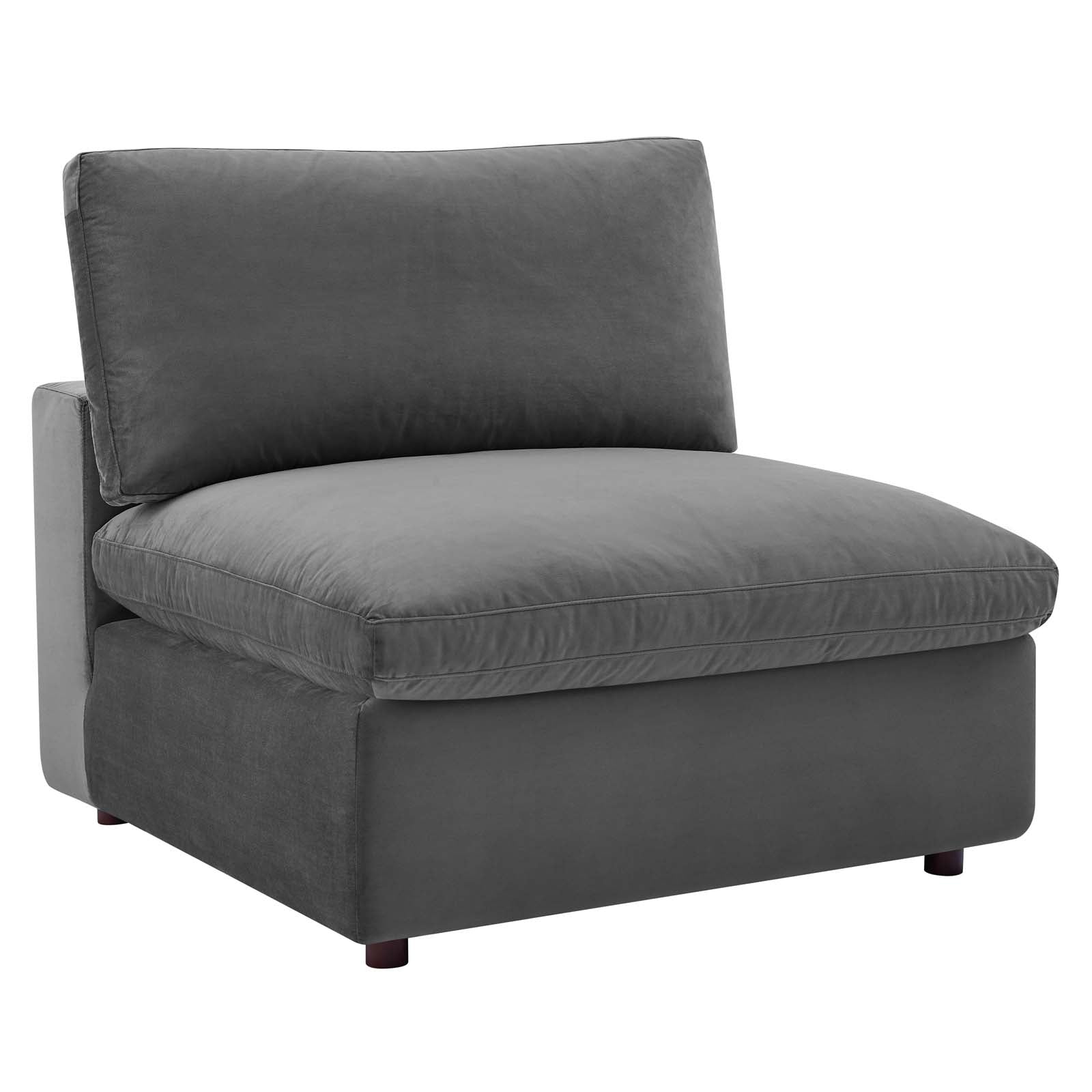 Commix Down Filled Overstuffed Performance Velvet 3-Seater Sofa By HouseBean