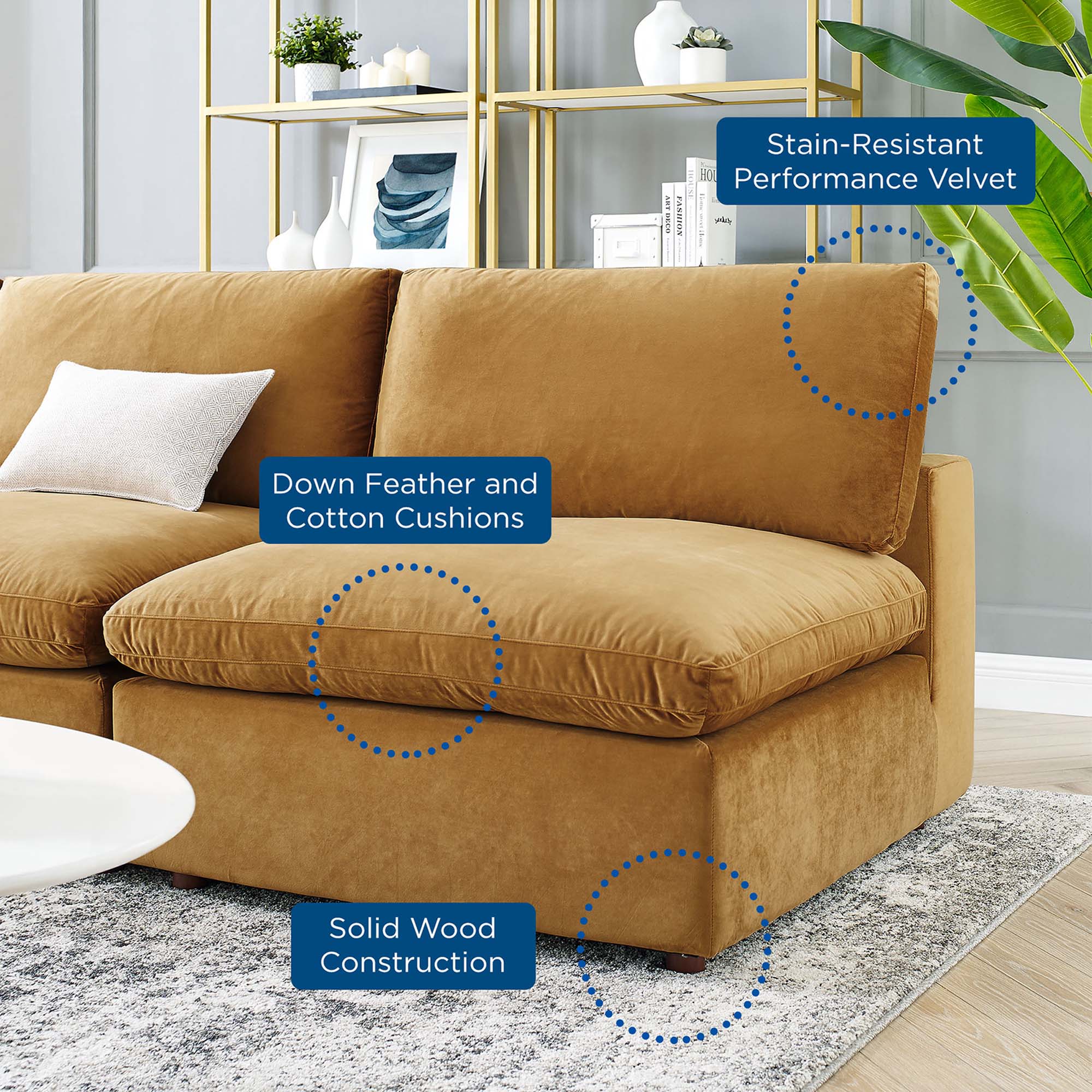 Commix Armless Corner Sectional by Modway