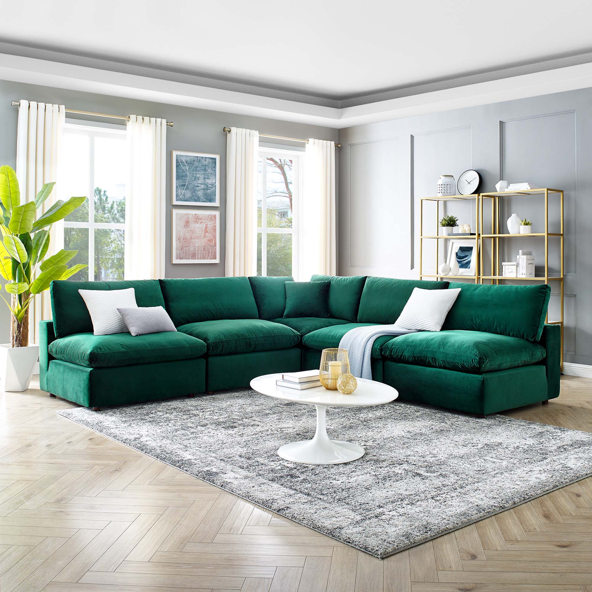 Commix Armless Corner Sectional by Modway