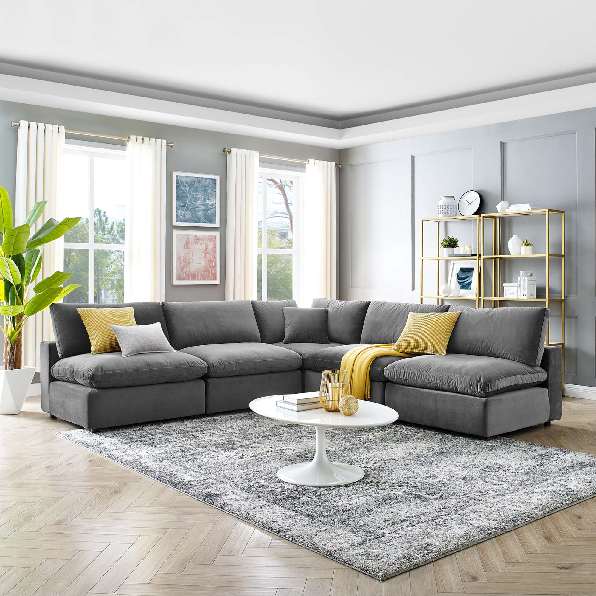 Commix Armless Corner Sectional by Modway