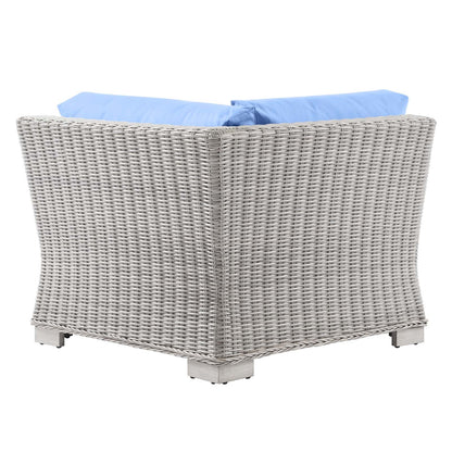 Conway Outdoor Patio Wicker Rattan Corner Chair By HouseBean