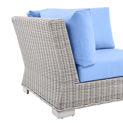 Conway Outdoor Patio Wicker Rattan Corner Chair By HouseBean