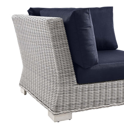 Conway Outdoor Patio Wicker Rattan Corner Chair By HouseBean