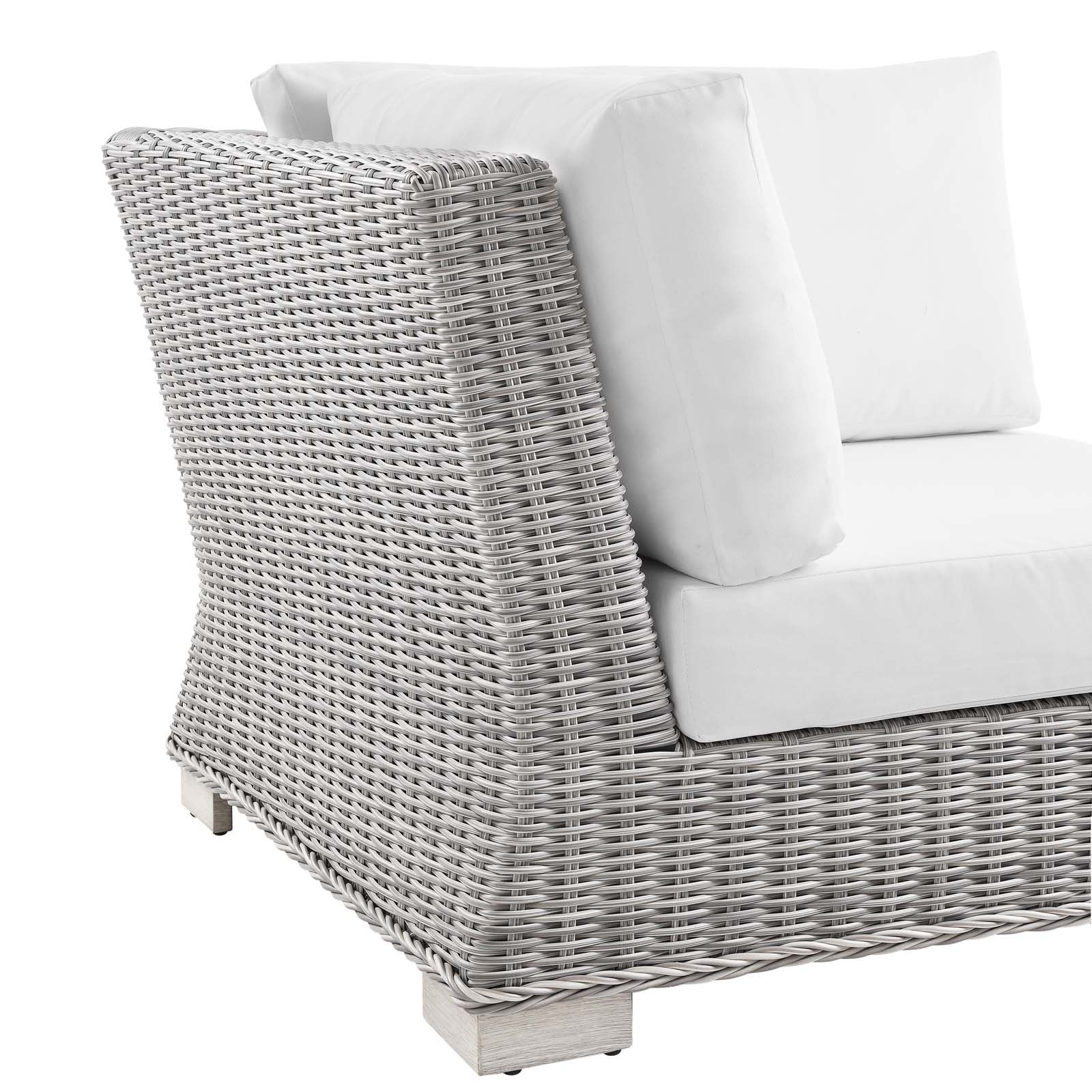 Conway Outdoor Patio Wicker Rattan Corner Chair By HouseBean