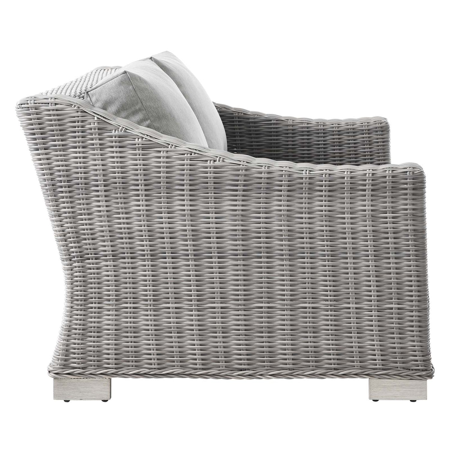 Conway Outdoor Patio Wicker Rattan Loveseat By HouseBean