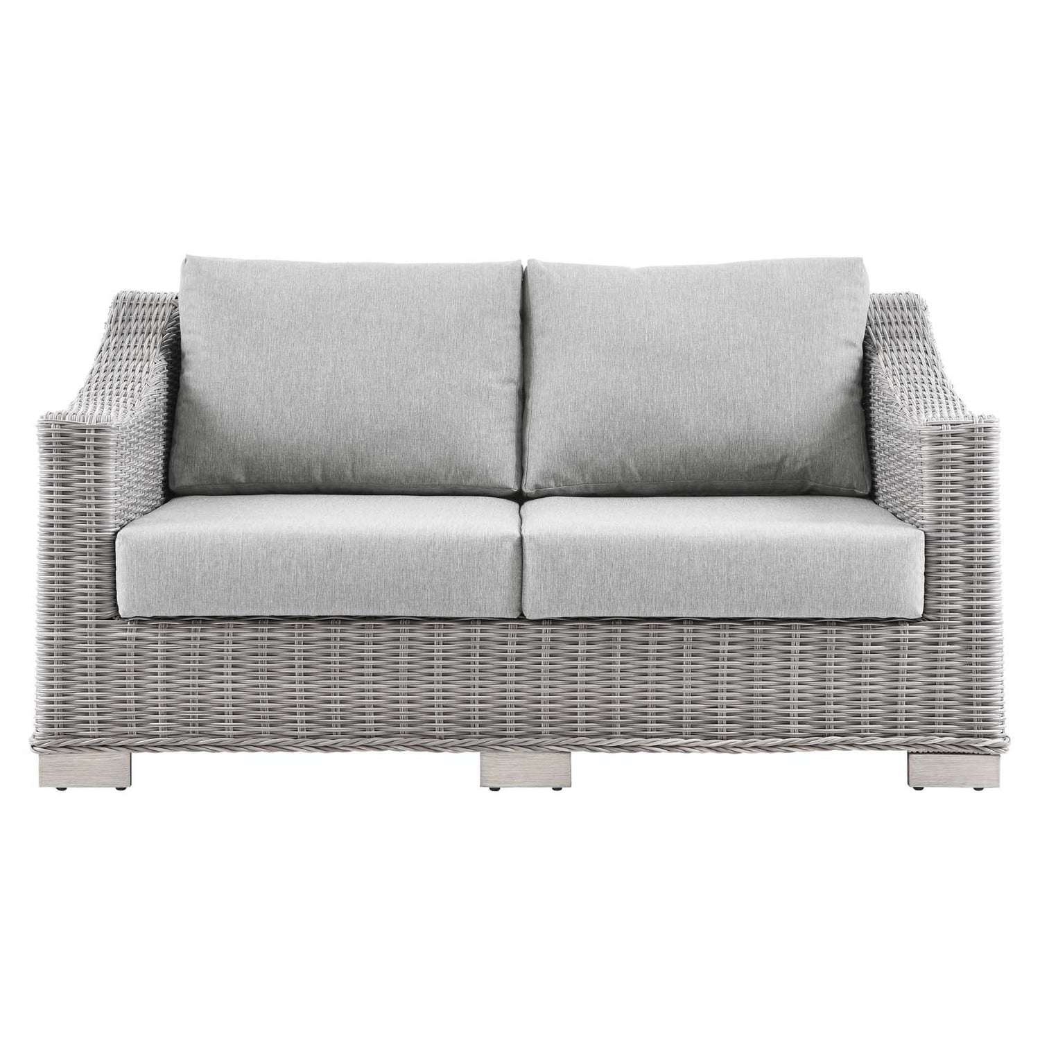 Conway Outdoor Patio Wicker Rattan Loveseat By HouseBean